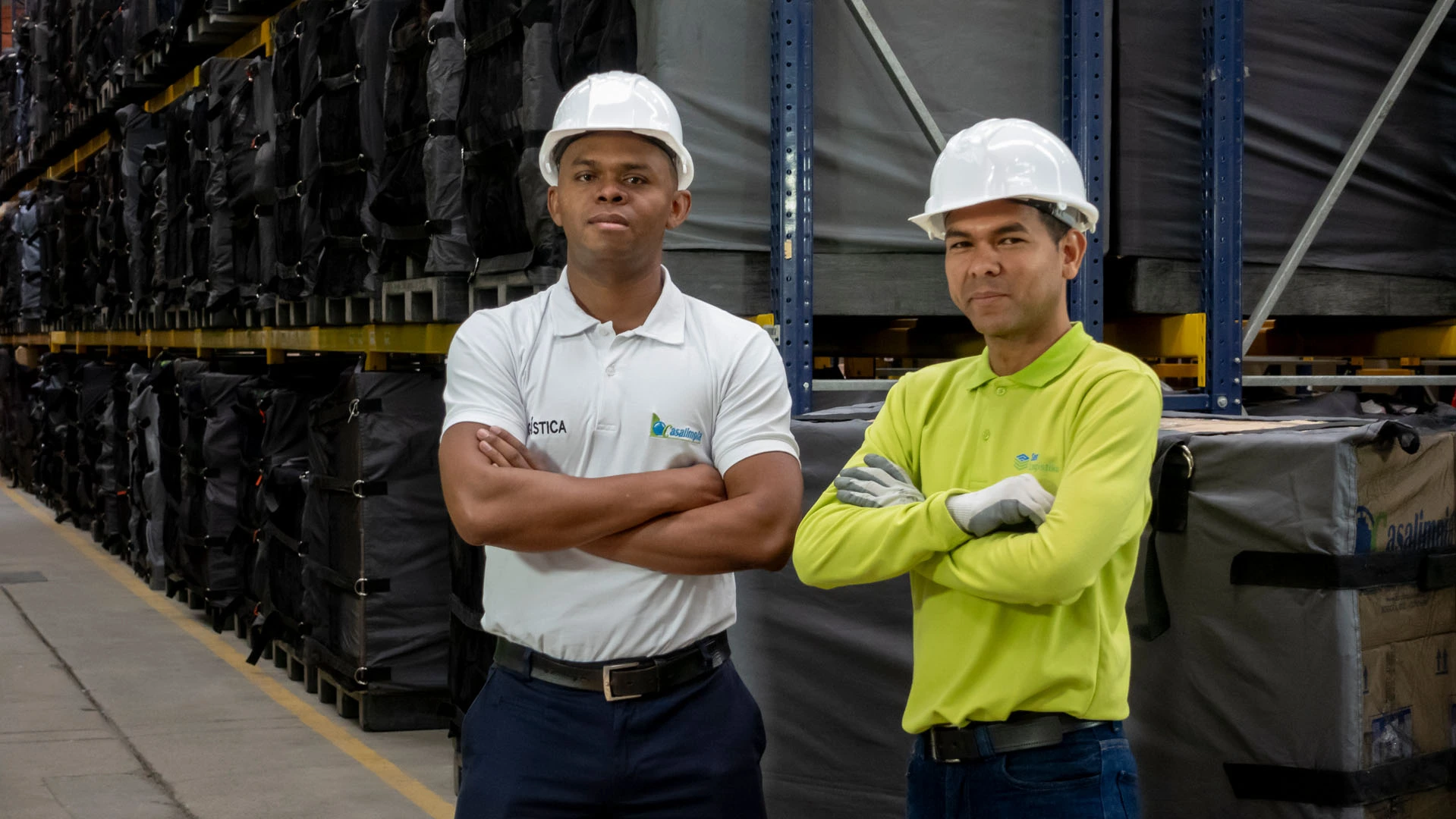 Cubre estibas reutilizables en uso